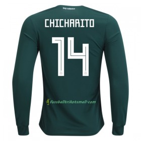 Fußballtrikots Mexiko Chicharito 14 WM 2018 Langarm Heimtrikotsatz kaufen
